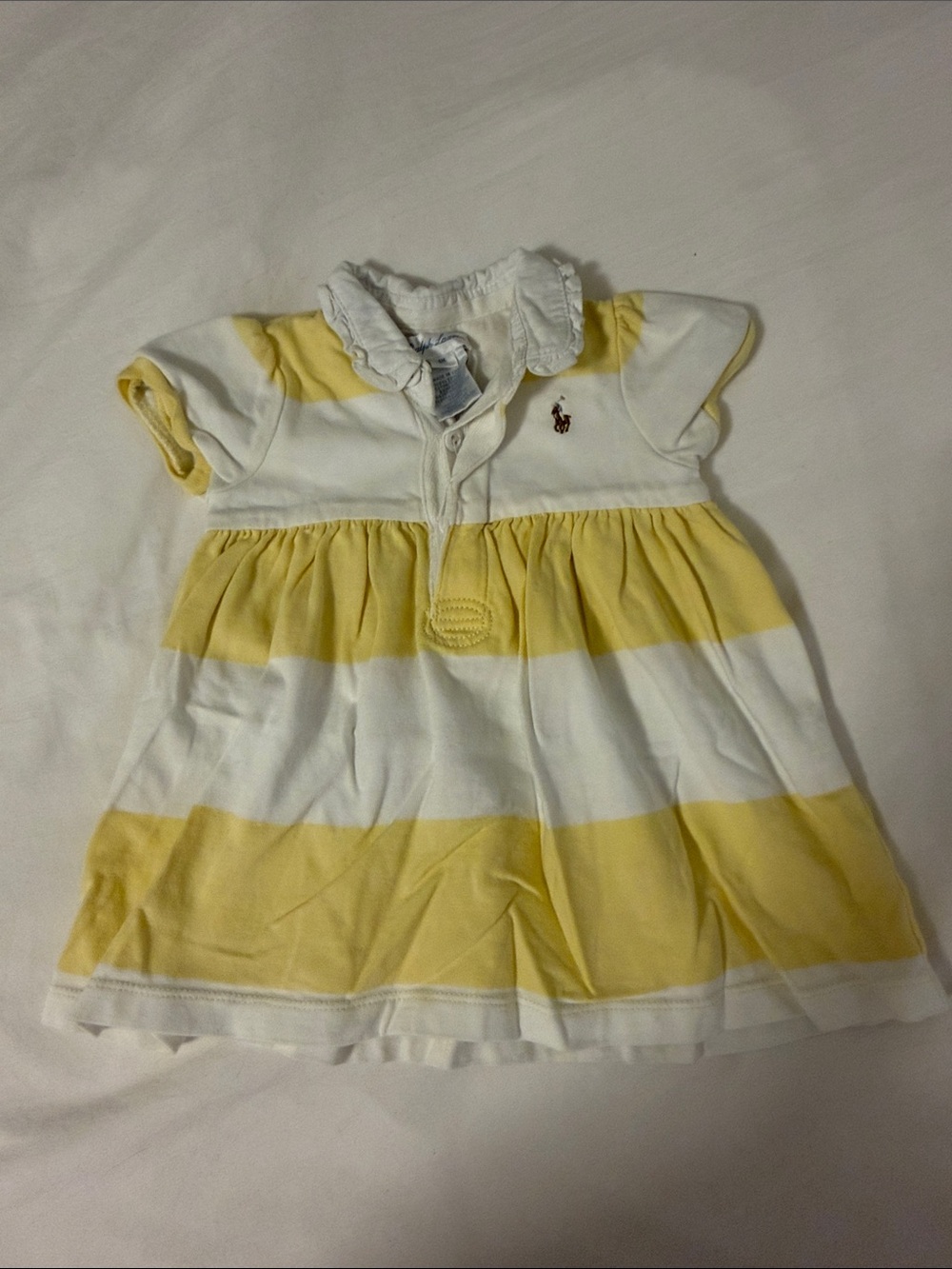 Ralph Lauren Yellow & White Striped Polo Dress
